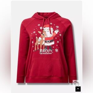 Torrid Red Rudolph Santa Hoodie